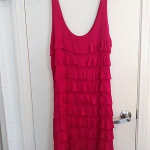 Express Hot Pink Midi Dress Large